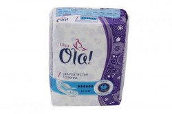 Прокладки женские Ola ультра найтс ночные бархатистая сеточка 7 шт.