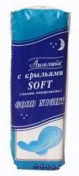 Прокладки женские Ангелина драйнет гуд найт с крылышками 8 шт.