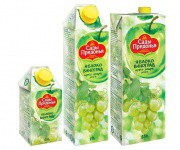 Сок Сады Придонья яблоко виноград 1 л