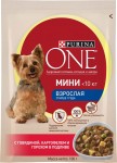 Влажный корм, Purina One (Пурина Ван) 100 г Моя собака уже взрослая с говядиной картофелем и горохом